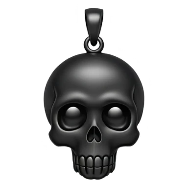 A tiny black skull pendant sticker