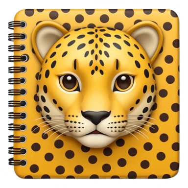 leopard patterned notebook sticker
