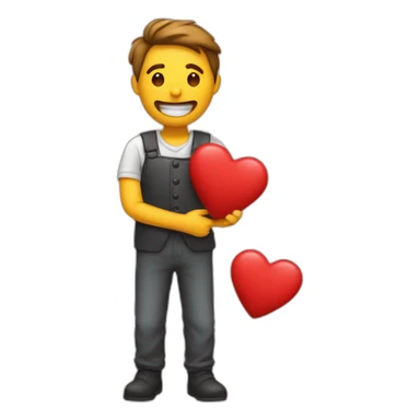 Homme qui jongle avec des coeurs  sticker