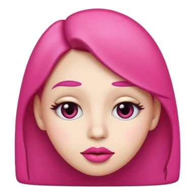 I want an emoji with the eyes looking to the side and with big pink lips and a judgemental face sticker