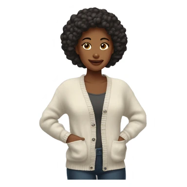 Girl cozy witb cardigan  sticker