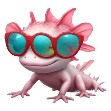 Axolotl with sunglasses  sticker