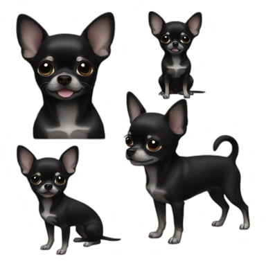 All Black Chihuahua black sticker