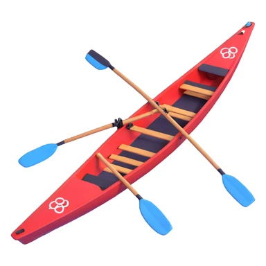 professional Olympic rowing boat, top view sticker