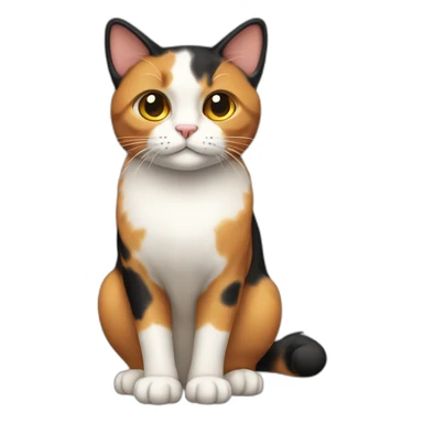 Calico Cat Full Body sticker