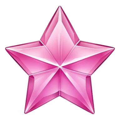 ultra realistic pink crystal star sticker
