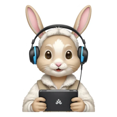 gamer bunny sticker