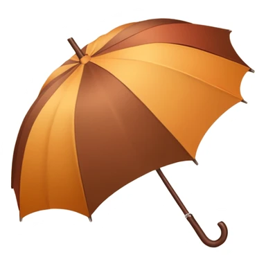 Brown Cozy umbrella autumn sticker