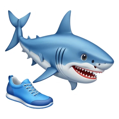 Tiburón con zapatos azules  sticker
