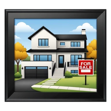 4d house w for sale sign sticker