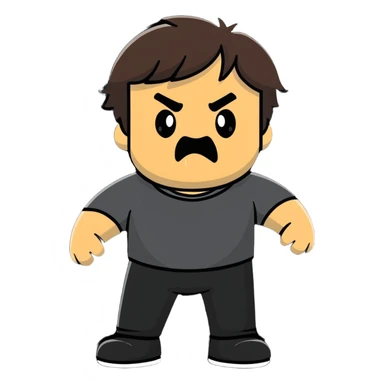 Jack Black with energetic expression sticker