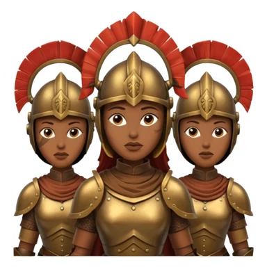 group of trojans being led by a woman sticker