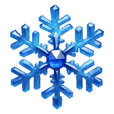 sapphire gemlike snowflake sticker