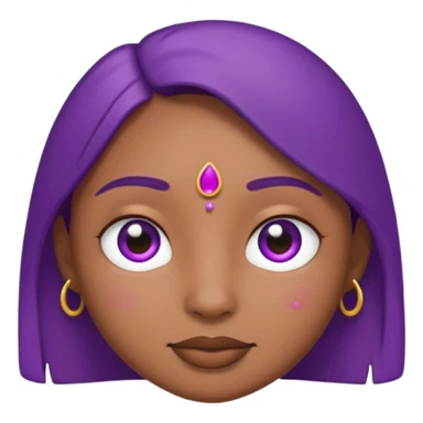 indian desi purple emoji sticker