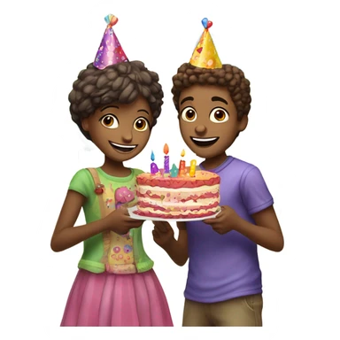 Birthday boy and girl sticker
