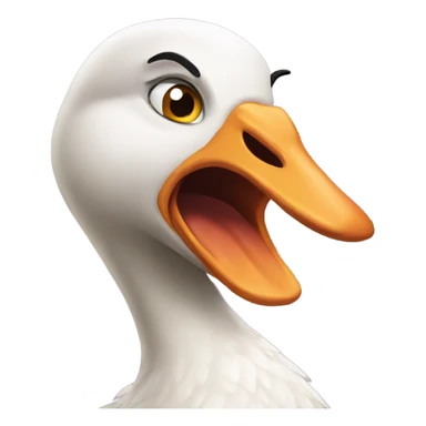 Angry Latina goose sticker