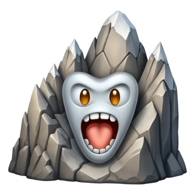Mountain rock tooth sticker