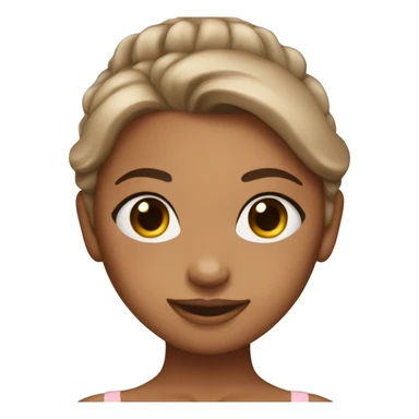 Tan skin girl ballerina  sticker