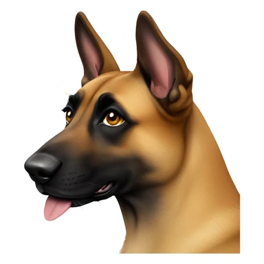 malinois say hello with hand sticker