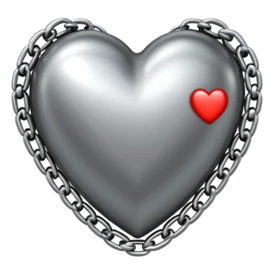heart with black and silver chains sticker