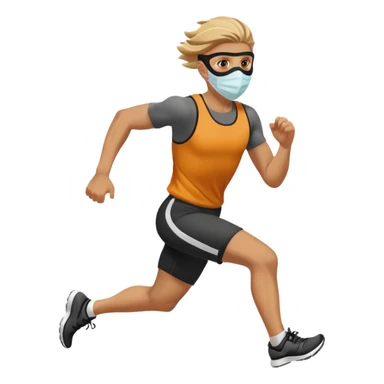 Robber running sticker