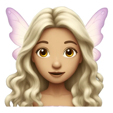 pretty female fairy with long hair sticker