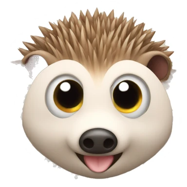 A cute one eyed hedgehog  sticker