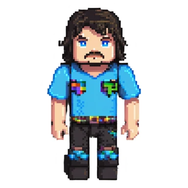 Jack Black as a Minecraft character sticker