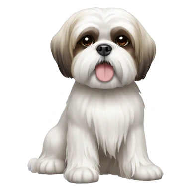 Dog Shih tzu white  sticker