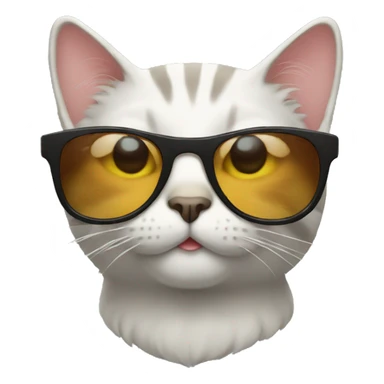 Cat with sunglasses sticker
