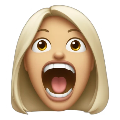 girl screaming sticker