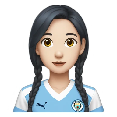 Kim Jisoo in Manchestercity outfit sticker