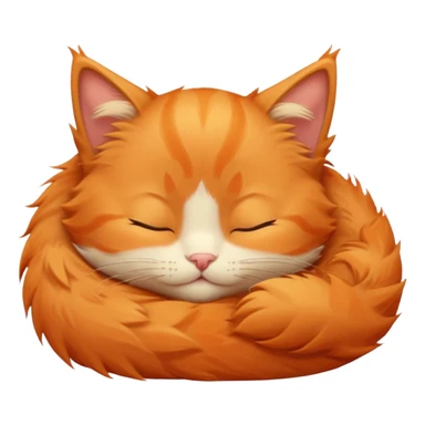 cute orange kitten sleeping sticker