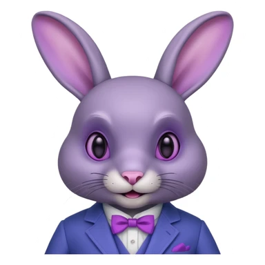 Bonnie es un conejo animatrónico de color índigo con ojos magenta. El color de su hocico, panza y el interior de sus orejas es un color lavanda.Tiene orejas largas articuladas e tiene dientes redondos y carece de cejas.Su traje parece estar hecho de un material metálico. haz solo su cabeza sticker