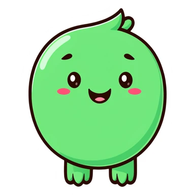 cute number 4 character winking sticker