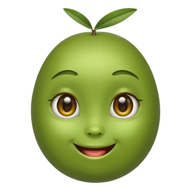 cute olive, smiling sticker