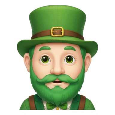 funny leprechaun green beard sticker