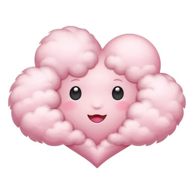 pink heart cloud sticker