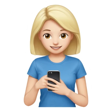 girl holding a phone posing bent over  sticker