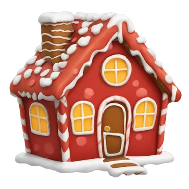 cute red gingerbread house sticker