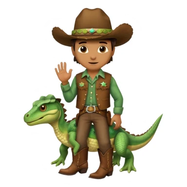 reptile cowboy sticker
