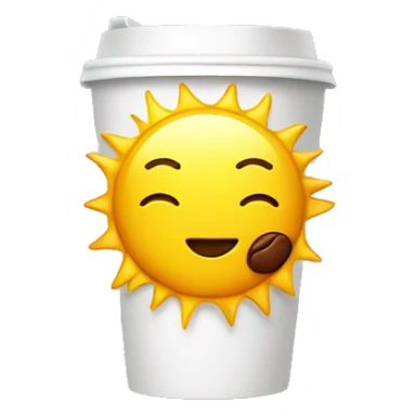 Sunshine and coffee sticker