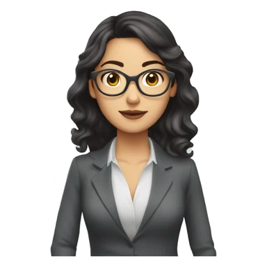 Profesora morena sin gafas con pizarra detrás sticker