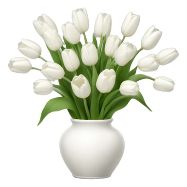 White tulips vase sticker