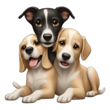 Dogs on top of eachother sticker