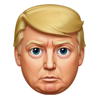 The photorealistic Trump sticker