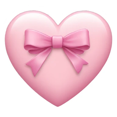 light pink heart with bows around the middle  sticker