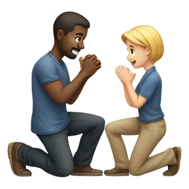 A guy purposing  sticker