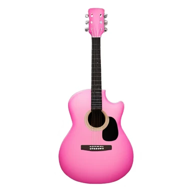 pink acoustic guitar sticker