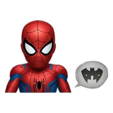 Spider-man asks iron man sticker